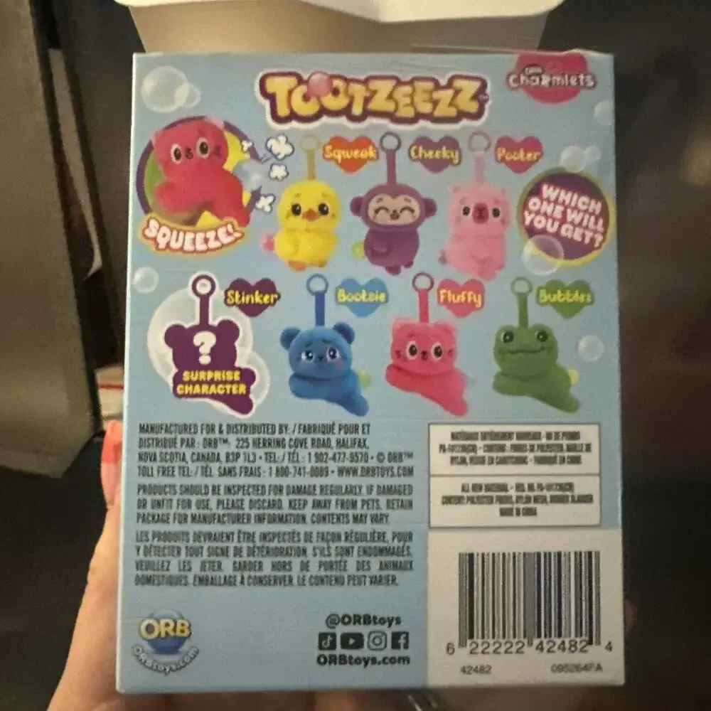 TootZeezz ORB Charmlets 1 RANDOM Blind Box Squeeze Clip Toy Ages 15+ New Sqweak